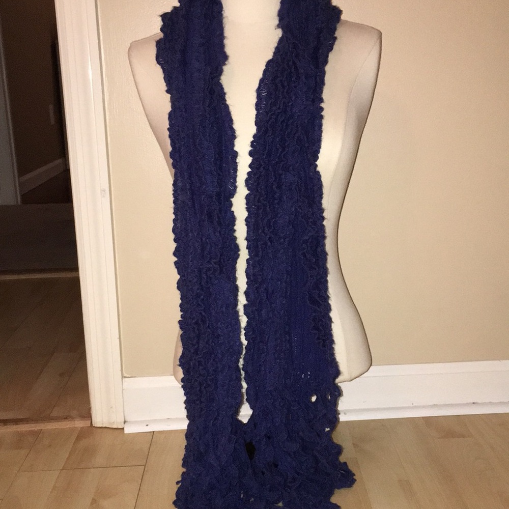 Blue soft scarf